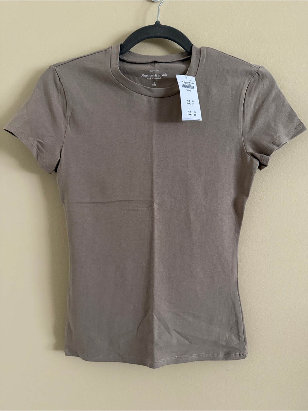 Abercrombie & Fitch Essentials • 2 Pack • Taupe Baby Tee Women’s S